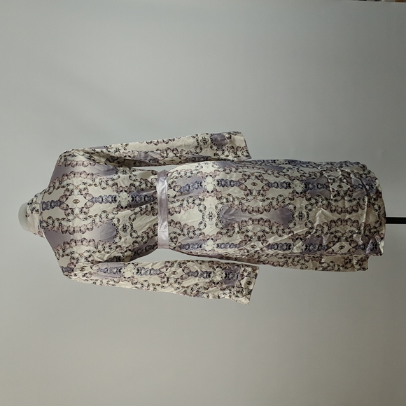 Peter Alexander Dressing Gown Robe Size Small Purple Abstract Pattern Belt - Picture 4 of 9